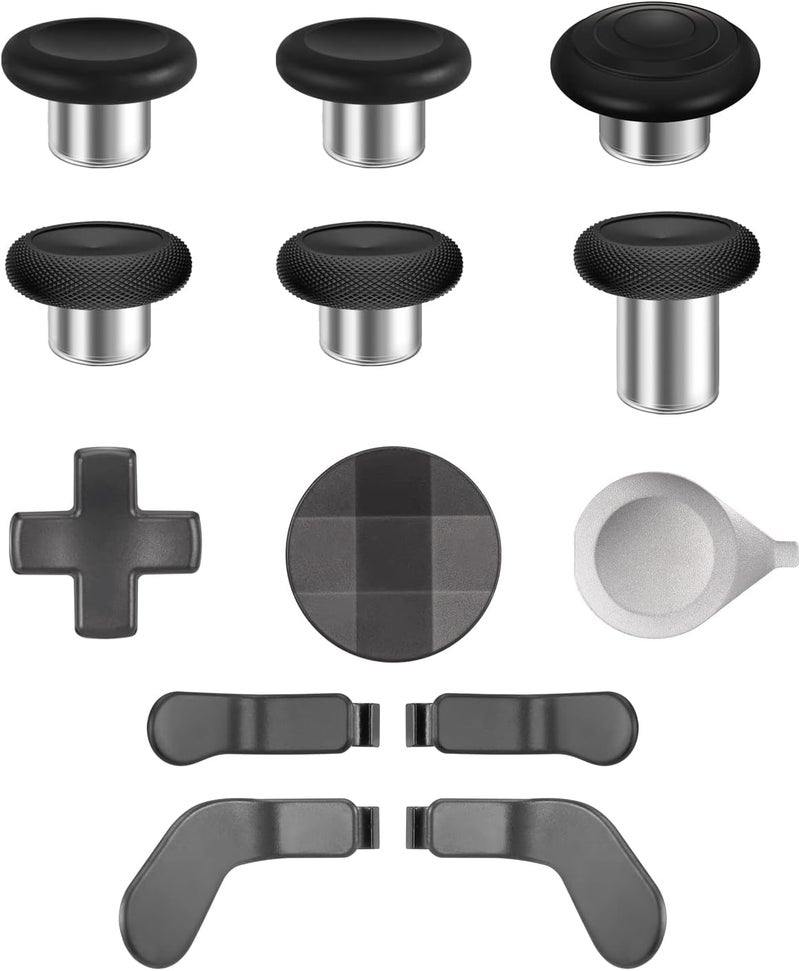 KOOWOD Accessories for Xbox Elite Controller Series 2-13 in 1 Replacement Paddles Thumbsticks Joystick Analog Sticks Parts Repair Kit Component Set with 2 D-Pads, 1 Tool - Image 1